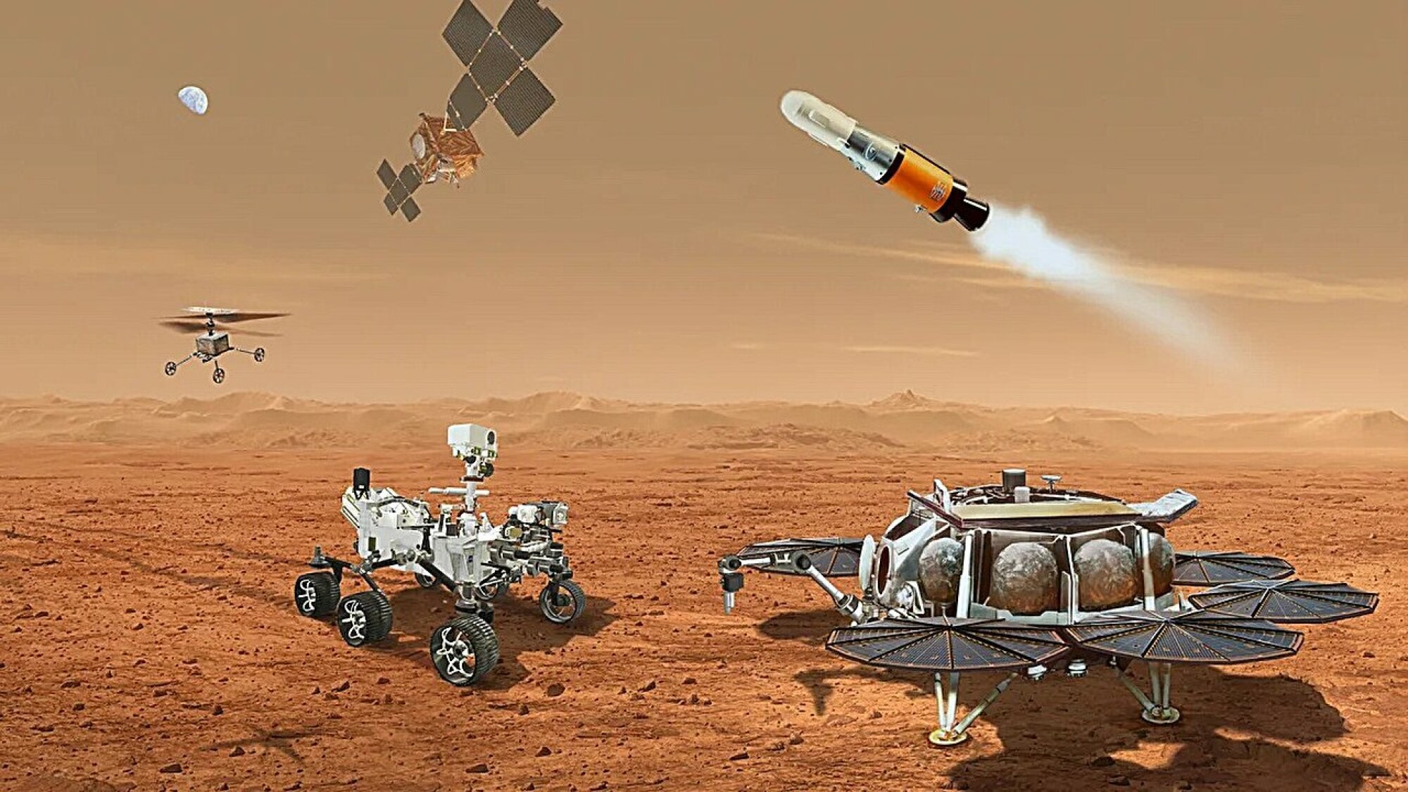 Artist depicting Mars Sample Return hardware