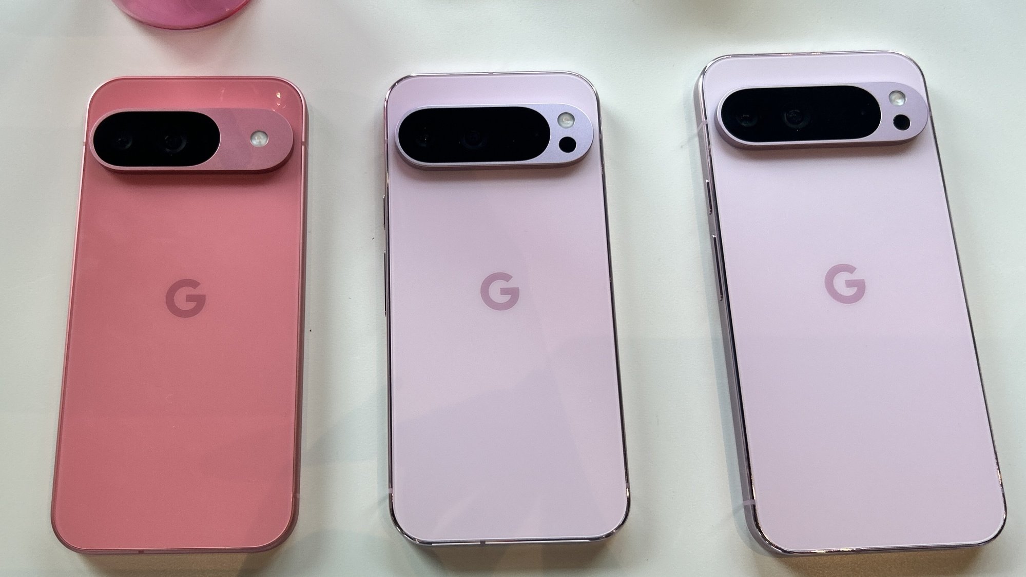 Pixel 9, Pixel 9 Pro, and Pixel 9 Pro XL in order