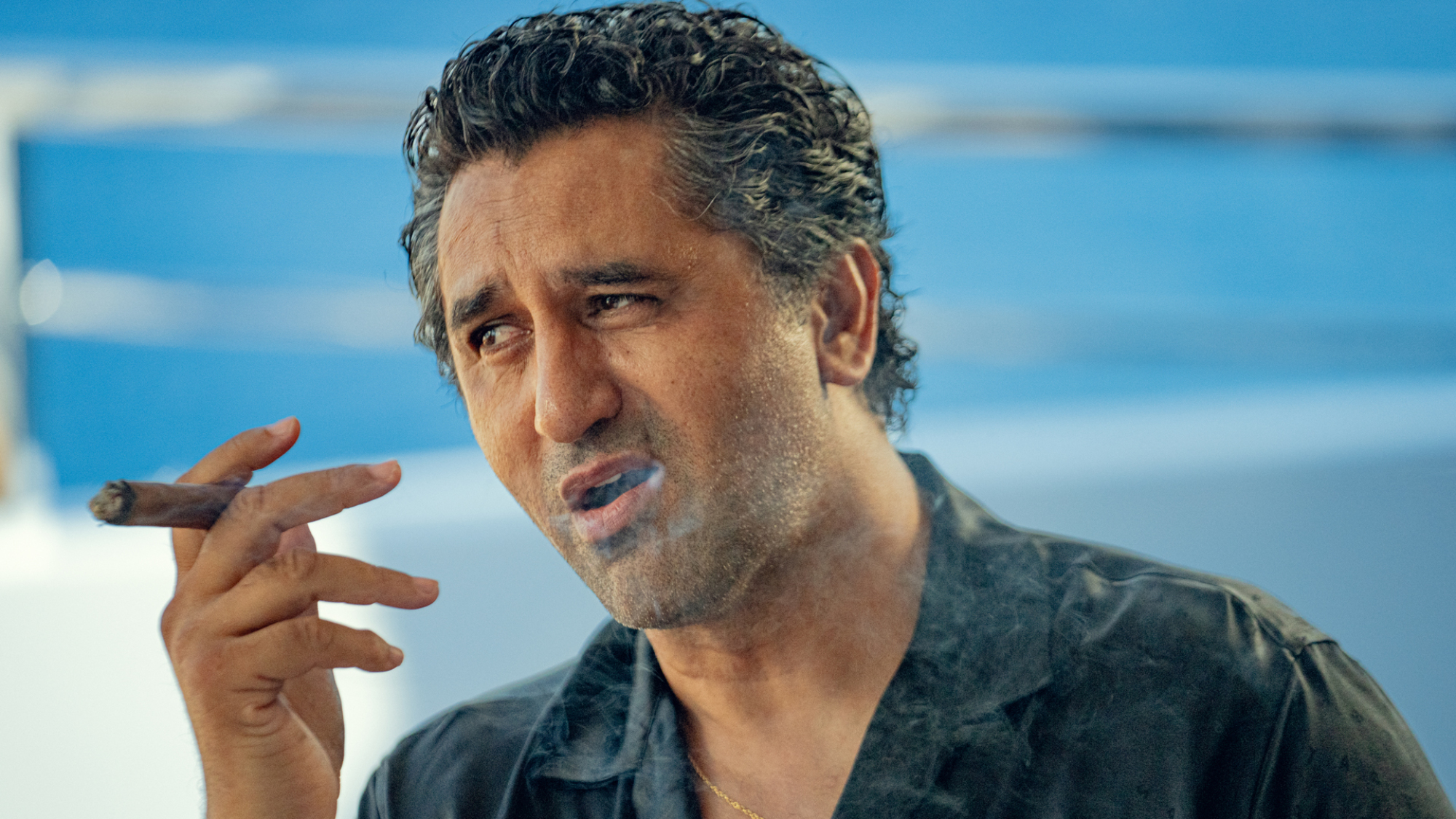 Cliff Curtis as Poseidon in "Kaos."