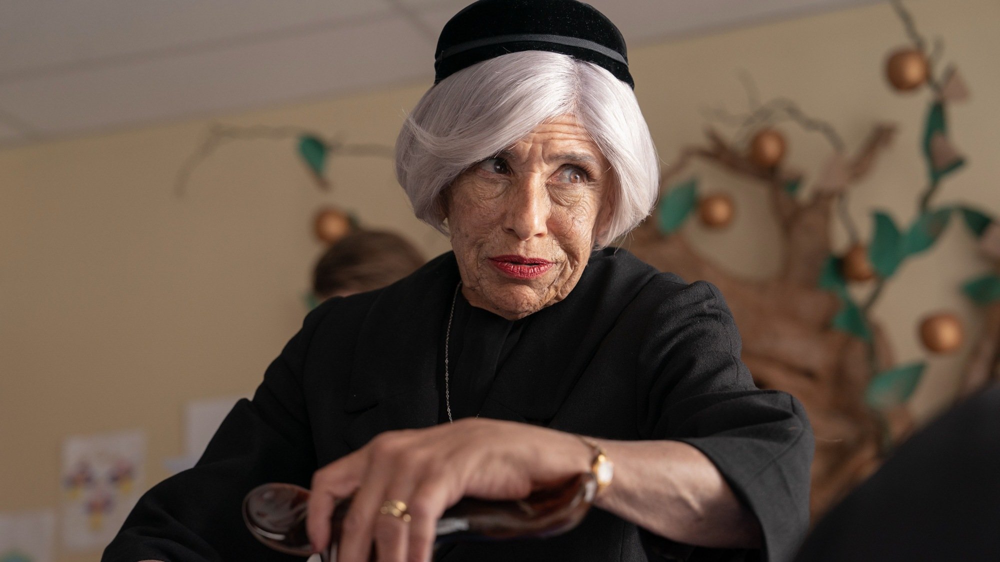 Kathryn Hunter plays a smirking mother-in-law in "The Front Room."