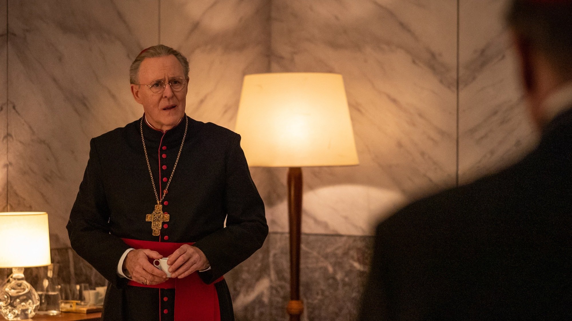 John Lithgow co-stars as Cardinal Tremblay in "Conclave."