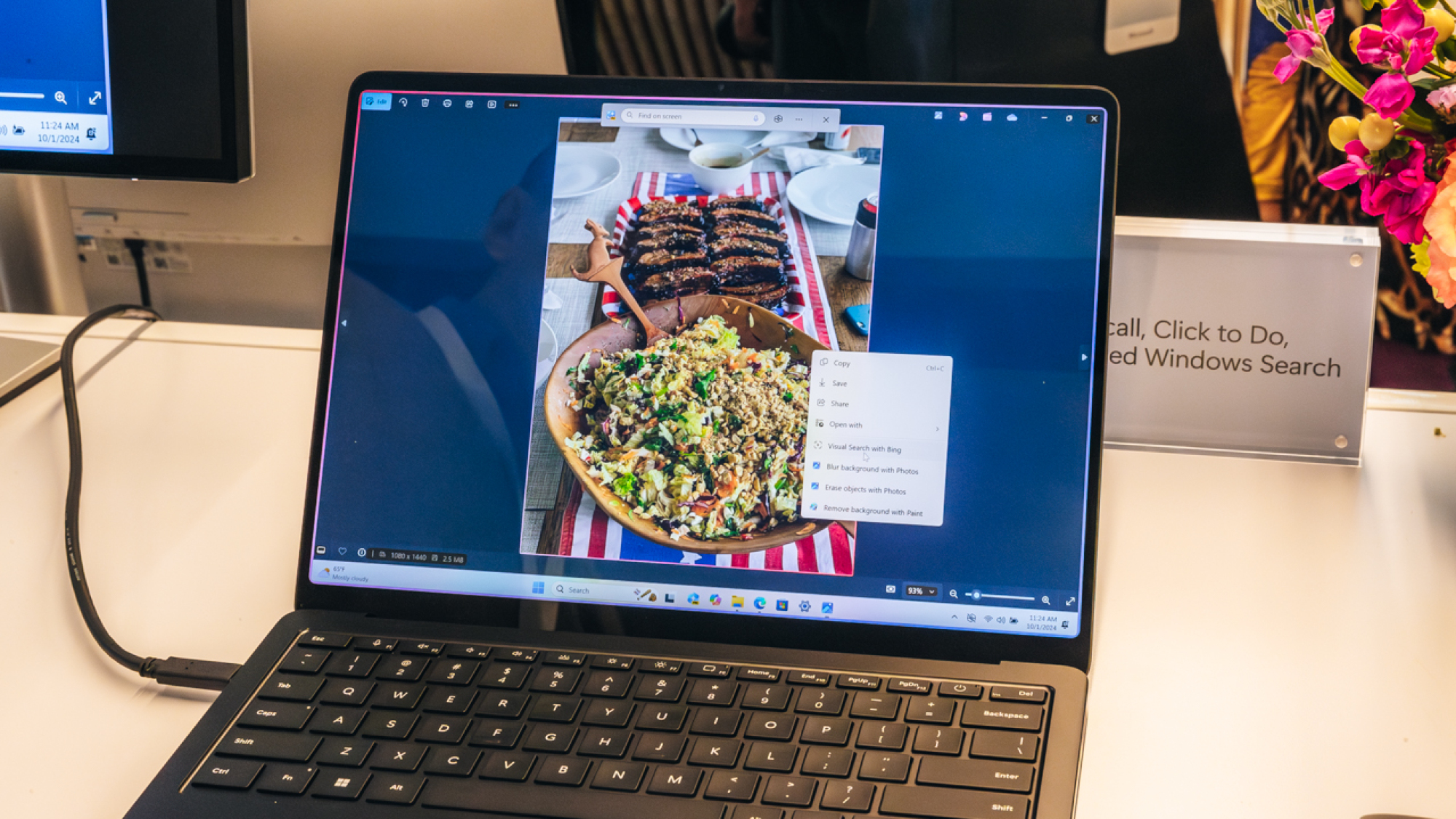 Click-to-Do feature demoed on a Surface Laptop 7